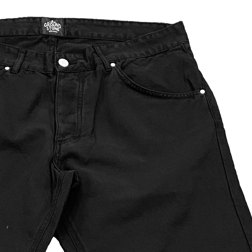 5 Pocket Canvas Pants - Black